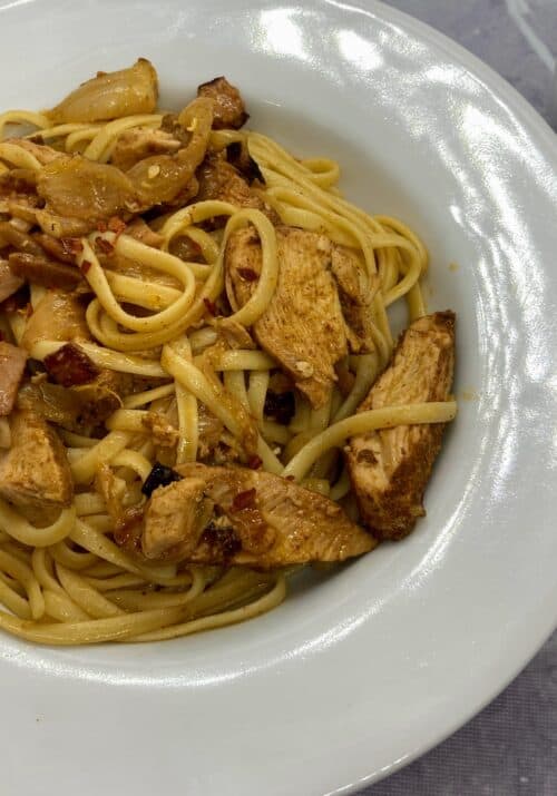 Dairy-Free Paprika Chicken with Linguine