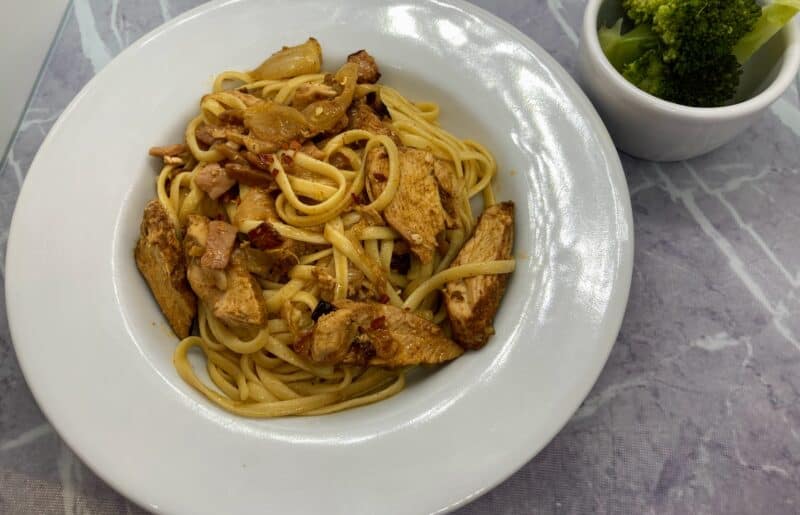 Dairy-Free Paprika Chicken with Linguine